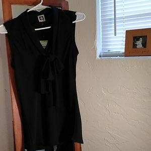 Cute dark blue Anne Klein blouse